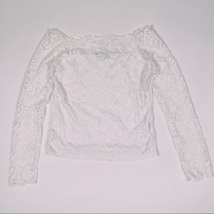 Off The Shoulder Lace Top White